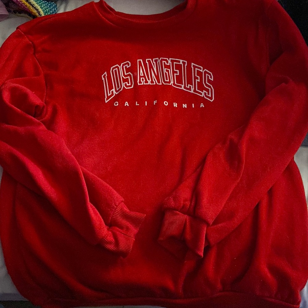 Brand: Shein . Size: L . Sweatshirt . Color: Red.